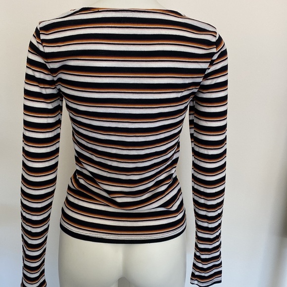 ๐ 2/$25 Aeropostale Seriously Soft Long Sleeve Striped Strappy Top - Picture 4 of 5